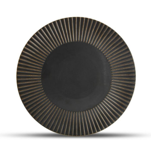 Talerz 27,5cm striped silver Brass