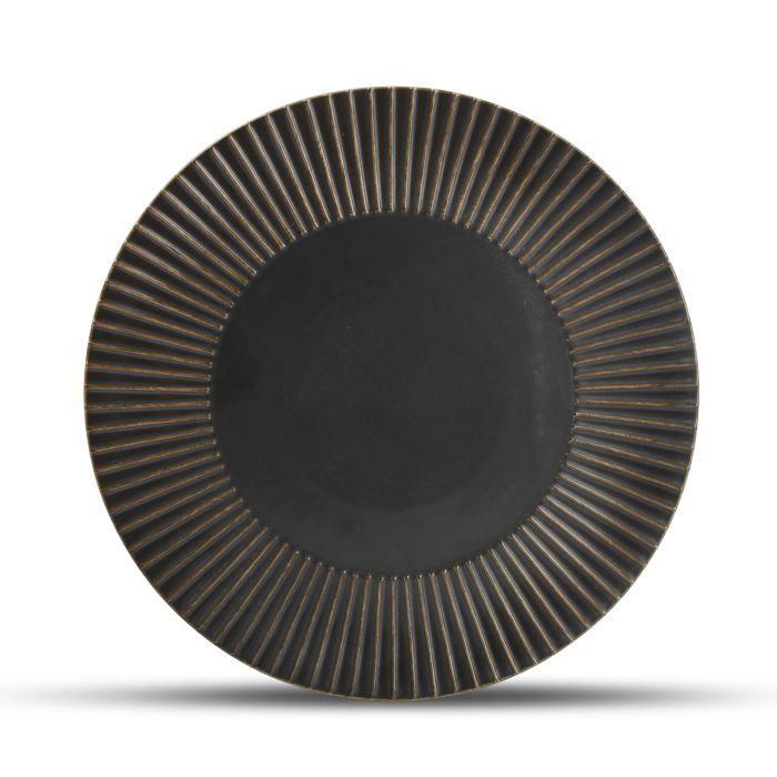 Talerz 27,5cm striped silver Brass