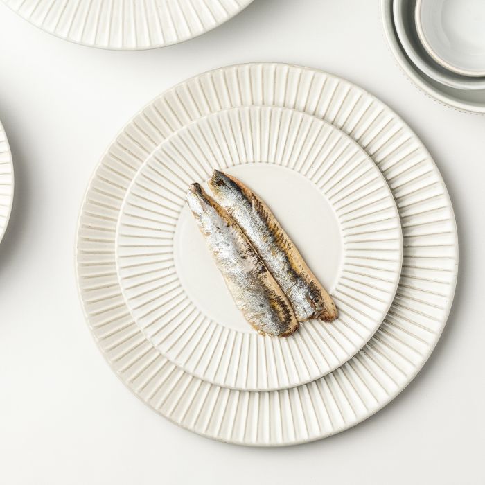 Fine 2 Dine Brass White Striped Miska 8,5xH4 cm