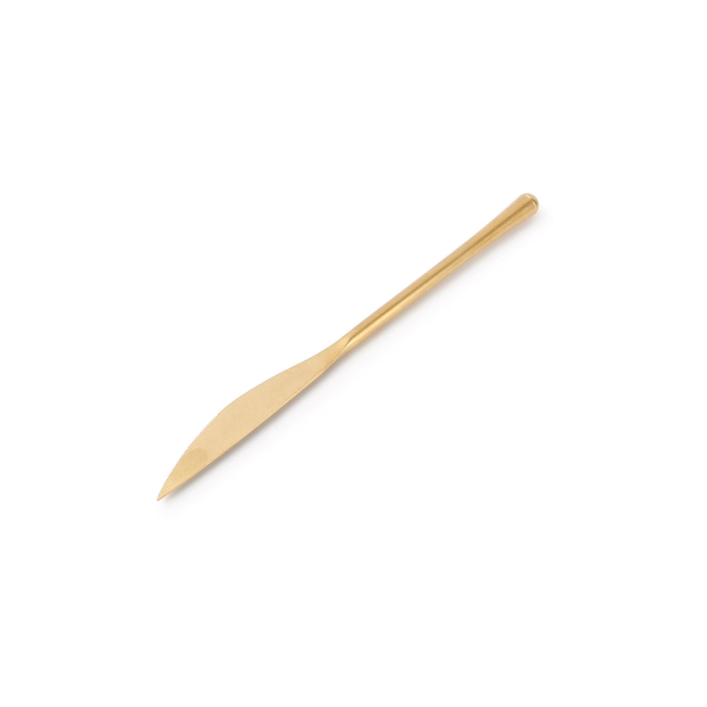 REVIVE Nóż stołowy złoty matowy 22,5 cm – komplet 6 szt.