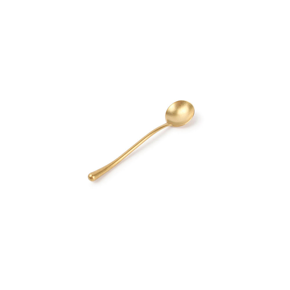 REVIVE Łyżeczka do herbaty złoty matowy 12,5 cm – komplet 6 szt.