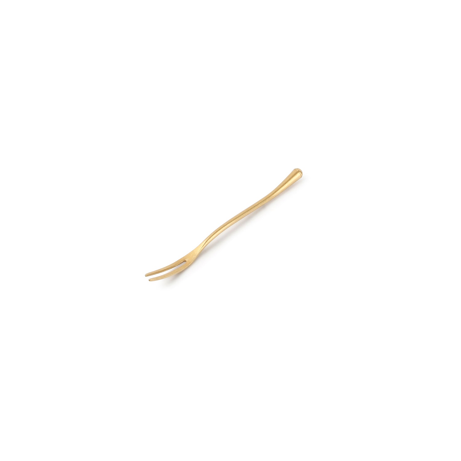 REVIVE Widelec do przekąsek złoty matowy 13,2 cm – komplet 6 szt. — ujęcie 2