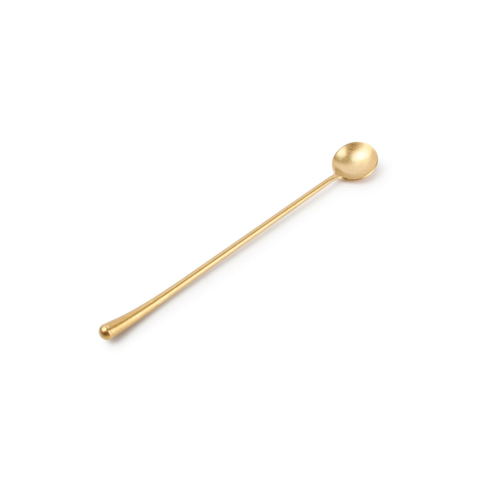 REVIVE Łyżka do longdrinków złoty matowy 20,5 cm – komplet 6 szt.