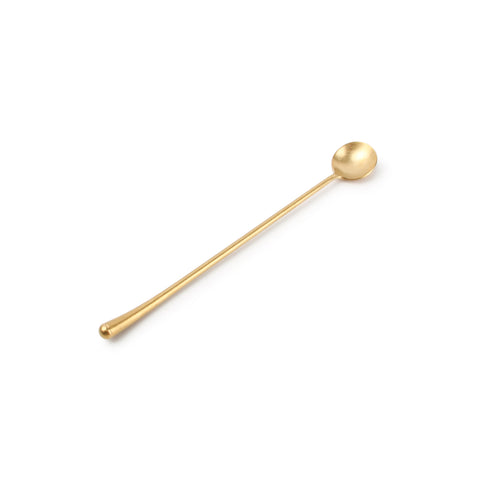 REVIVE Łyżka do longdrinków złoty matowy 20,5 cm – komplet 6 szt.