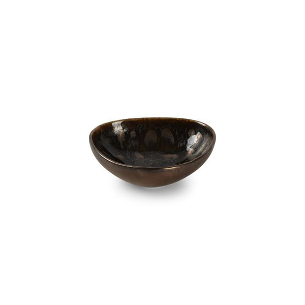 Miska 12x10,5xH4cm gold flaked Nobile