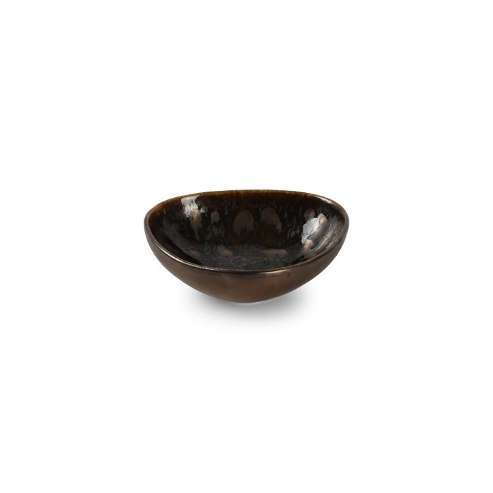 Miska 12x10,5xH4cm gold flaked Nobile