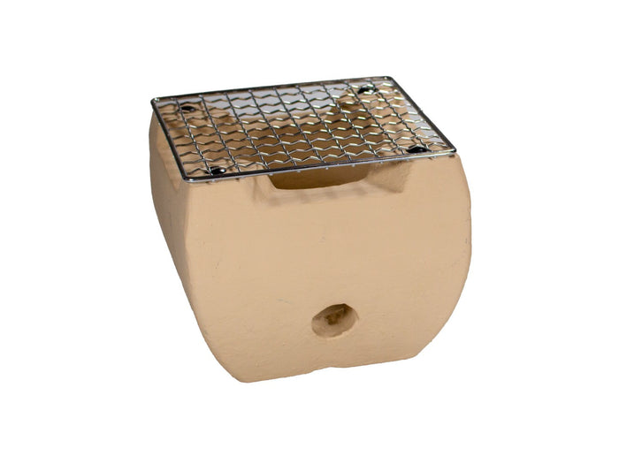 Mini grill stołowy kwadratowy kremowy