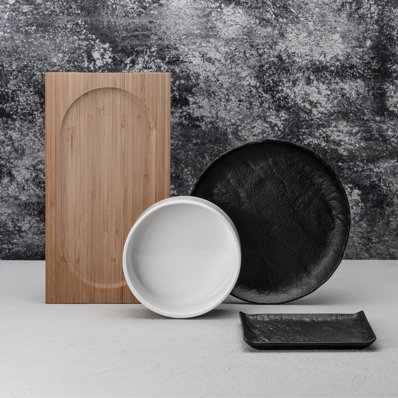 CHIC LIVELLI BLACK Półmisek 40 cm