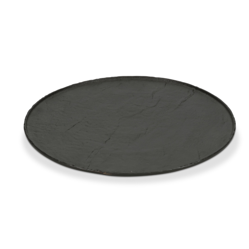CHIC LIVELLI BLACK Talerz płaski z rantem 30 cm