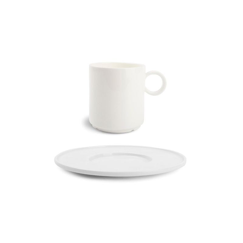 CHIC VERSO WHITE Filiżanka sztaplowana 240 ml ze spodkiem
