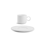 CHIC VERSO WHITE Filiżanka sztaplowana 90 ml ze spodkiem