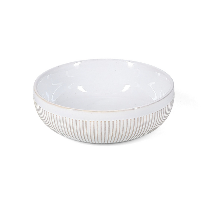 Fine 2 Dine Brass White Striped Miska 15,5xH5 cm