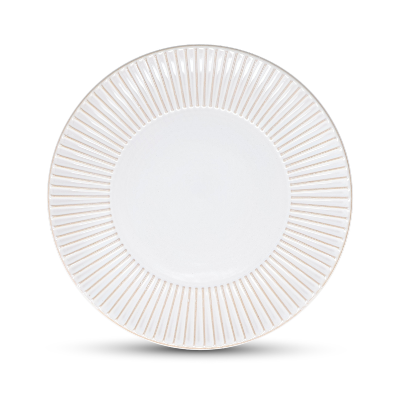 Fine 2 Dine Brass White Striped Talerz płaski 27,5 cm