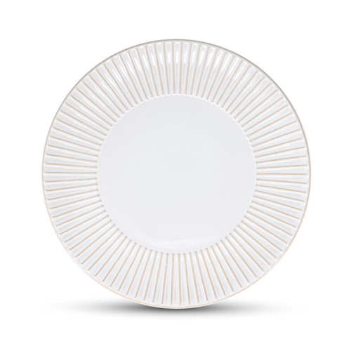 Fine 2 Dine Brass White Striped Talerz płaski 27,5 cm