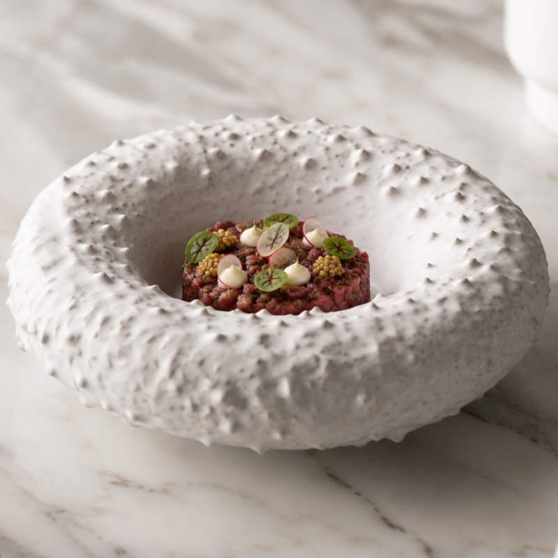 Miska donut — biała 21 cm
