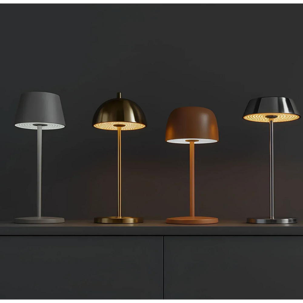 VERLO Lampa stołowa ORIS 30 cm szara