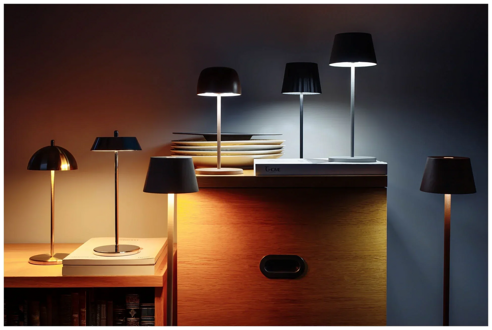 VERLO Lampa stołowa ORIS 30 cm szara