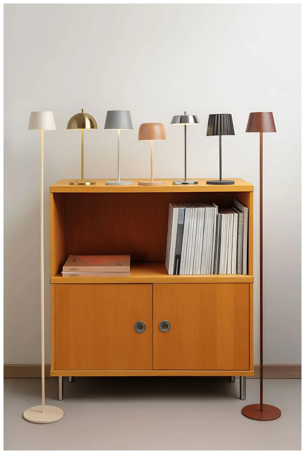 VERLO Lampa stołowa ORIS 30 cm szara