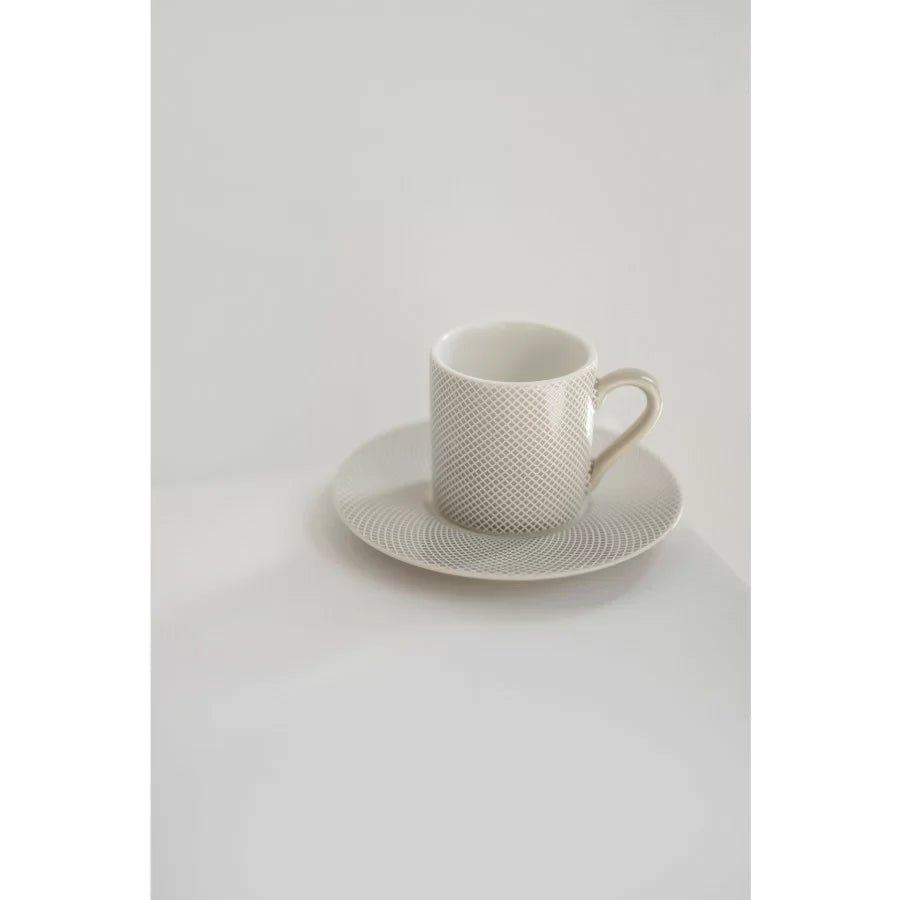 NORWICH Filiżanka do espresso ze spodkiem 90 ml beżowa / VERLO