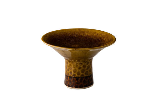 STUDIO RAW Talerz wieżowy złoto-brązowy 18 x 11,5 cm