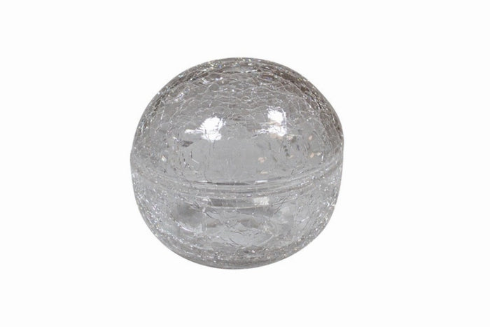 Przezroczysta szklana misa z pokrywką (efekt spękania), rozmiar M, 12 cm