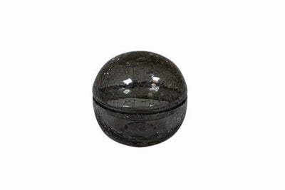 Szklana miseczka z pokrywką i efektem spękania, szaro-zielona, rozmiar S, 7 cm