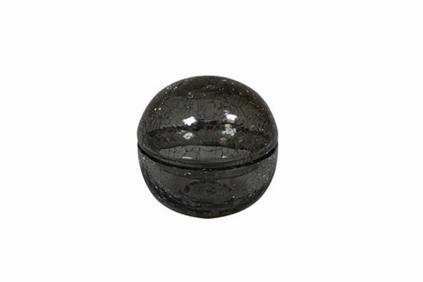 Szklana miseczka z pokrywką i efektem spękania, szaro-zielona, rozmiar S, 7 cm