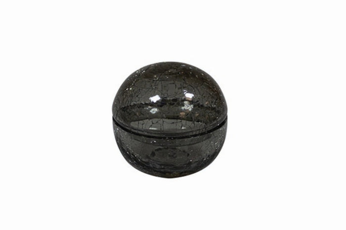 Szklana miseczka z pokrywką i efektem spękania, szaro-zielona, rozmiar S, 7 cm
