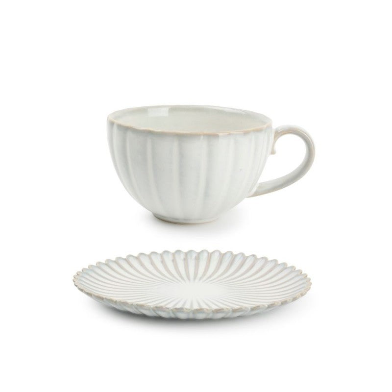 LOTUS Filiżanka z spodkiem 280 ml nuance white
