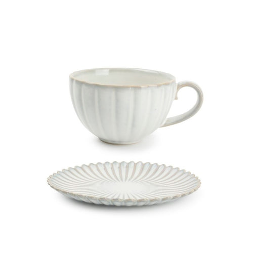 LOTUS Filiżanka z spodkiem 280 ml nuance white