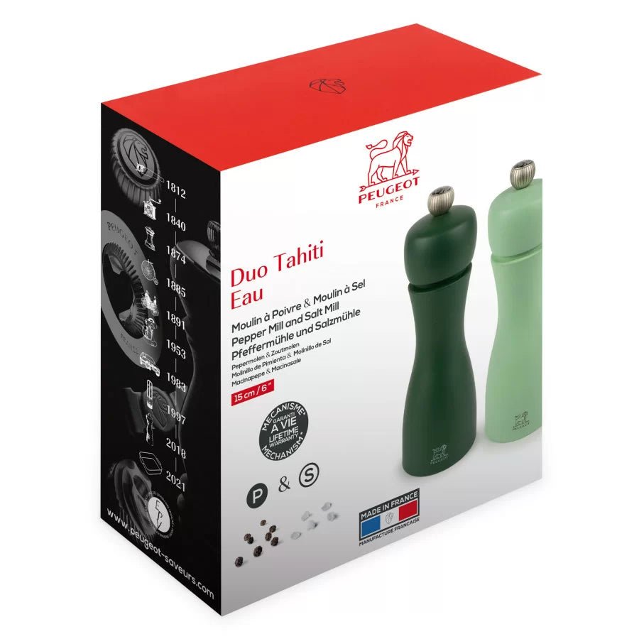 TAHITI DUO Zestaw do soli i pieprzu 15 cm Water / PEUGEOT - OD Kuchni Strony