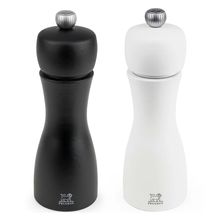 TAHITI Zestaw młynków do soli i pieprzu 15 cm biały/czarny / PEUGEOT