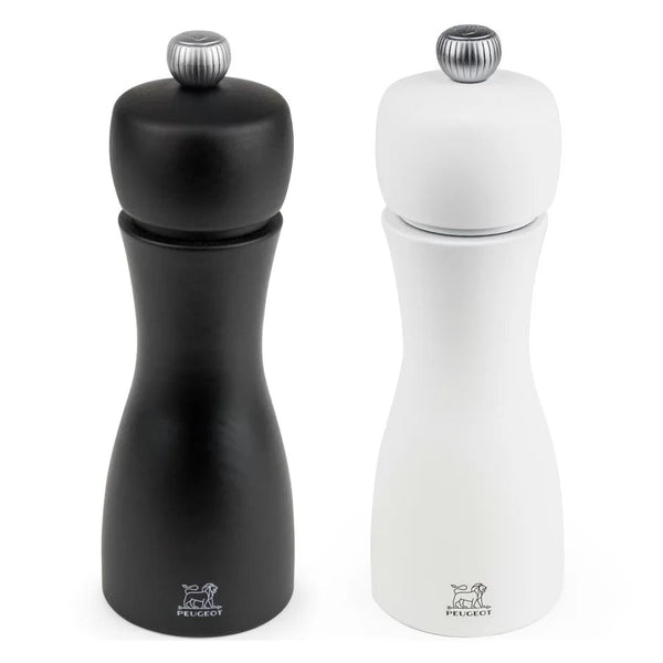 TAHITI Zestaw młynków do soli i pieprzu 15 cm biały/czarny / PEUGEOT