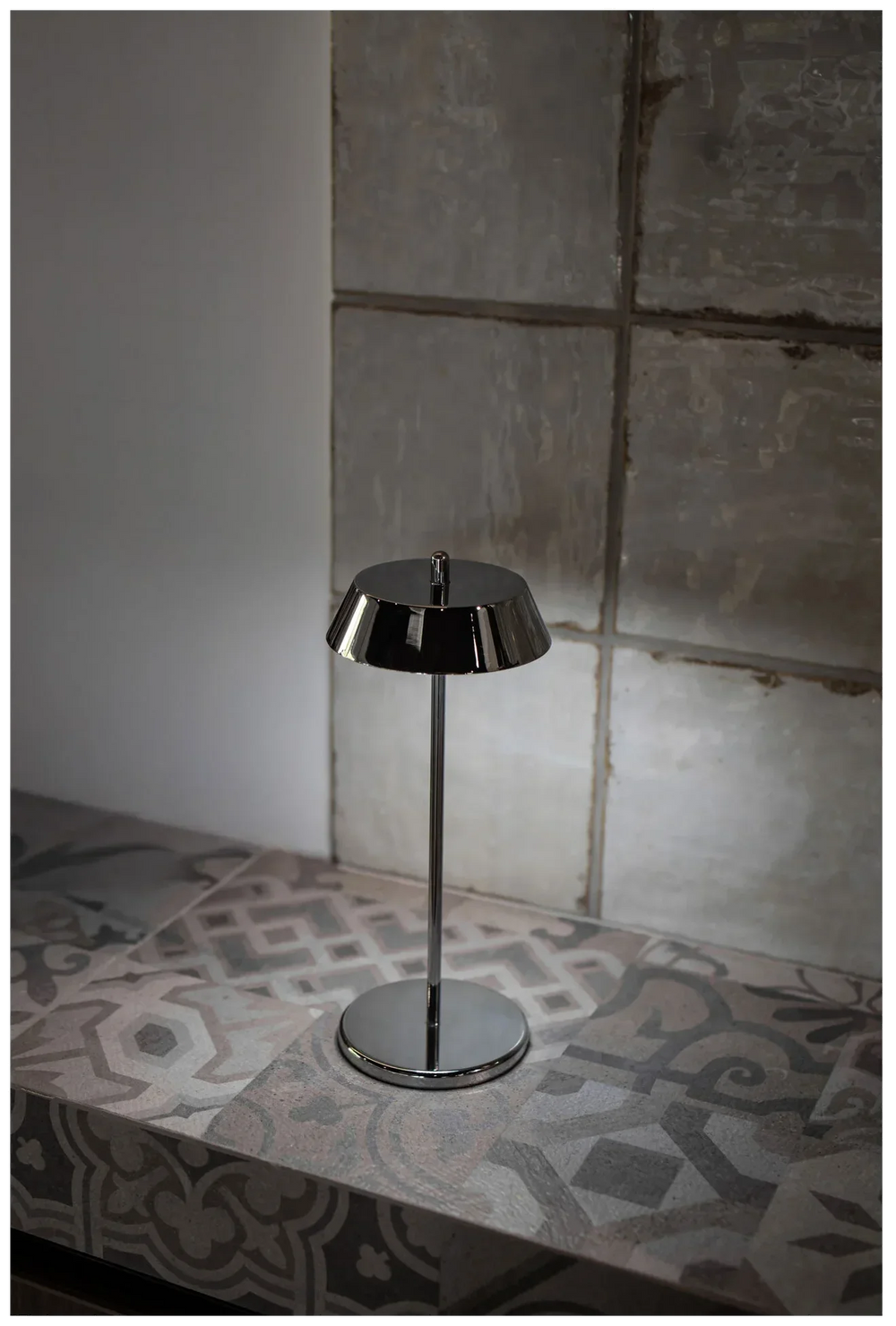 VERLO Lampa stołowa OXFORD 28 cm srebrna