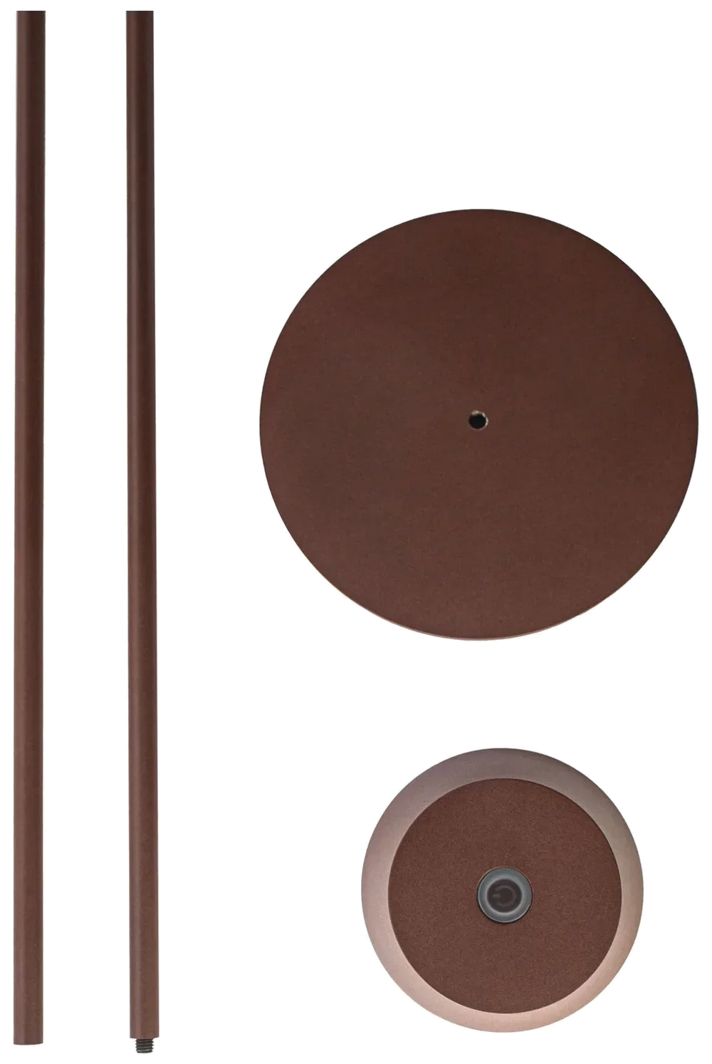 VERLO Lampa podłogowa TALI 123 cm brązowa