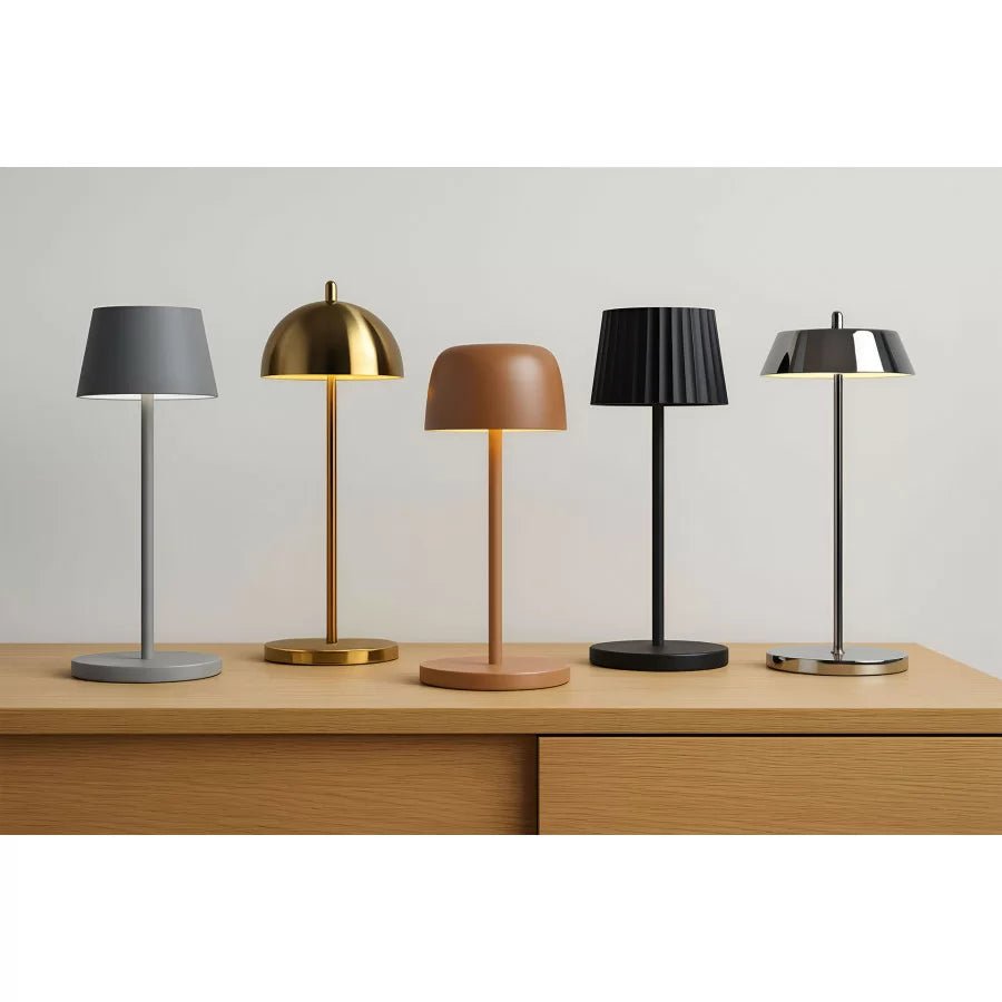 VERLO Lampa stołowa OXFORD 28 cm srebrna - OD Kuchni Strony