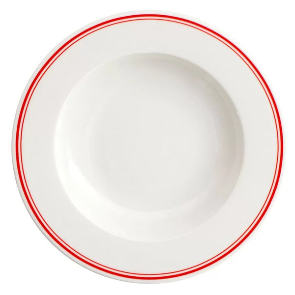 VERLO Talerz głęboki FORTE RIVO czerwone paski 26 cm