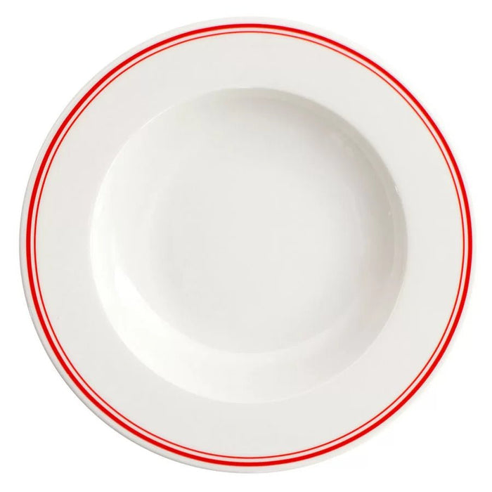 VERLO Talerz głęboki FORTE RIVO czerwone paski 26 cm