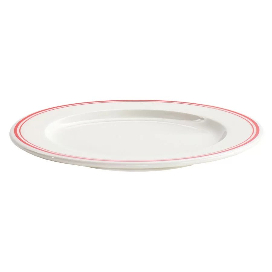 VERLO Talerz płaski FORTE RIVO czerwone paski 21 cm