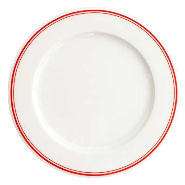 VERLO Talerz płaski FORTE RIVO czerwone paski 27 cm