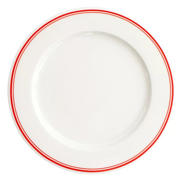 VERLO Talerz płaski FORTE RIVO czerwone paski 27 cm